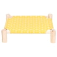 thumbnail image 1 of Hamaca para mascotas, cama elevada amarilla para perros y gatos, cama elevada para gatos, cama para dormir para gatos, características de vanguardia, 1 of 8