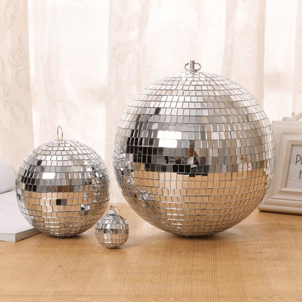 Accesorios para fotografía de barra con forma de bola de discoteca, adornos para decoración de tartas y repostería de bodas