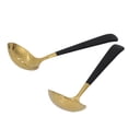 thumbnail image 1 of Cooking Spoon, Durable Mirror Polish Practical Soup Spoon, For Home Restaurant Black Gold, 1 of 8