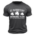thumbnail image 1 of El Día de San Patricio de los Hombres de Manga Corta Casual Cuello Tripulación Impreso Top, Camiseta de Moda para la Fiesta Y Diario, 1 of 9