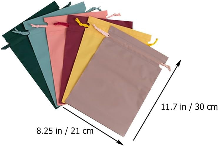 Waterproof Travel Drawstring Shoe Bags Set of 6 Multipurpose Storage Pouches for Shoes Clothes Accessories 11.61X8.07X0.11In Travel Organizer for Vacation Business Trip Camping