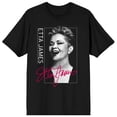 thumbnail image 7 of Etta James Portrait & Signature Crew Neck Short Sleeve Men's Black T-shirt-Large, 7 of 7