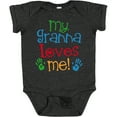 thumbnail image 3 of Inktastic Granna Loves Me Grandkid Boys or Girls Baby Bodysuit, 3 of 5