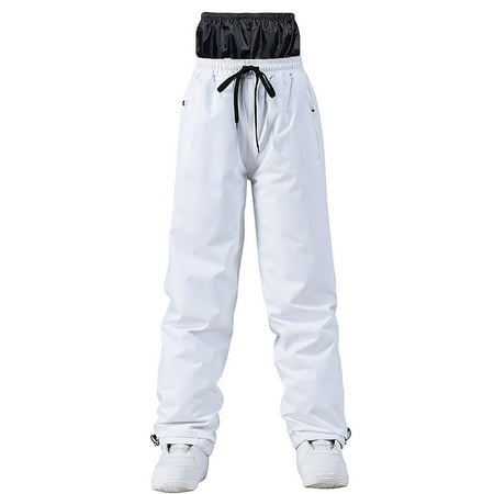 AGWOLF Women Men Ski Pants Thermal Waterproof Windproof Cargo Pant Insulated Winter Warm Outdoor Snowboard Trousers