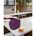 thumbnail image 3 of Purple Burlap Texture Small Toaster Cover 2 Slice, Kitchen Appliance Covers, Farmhouse Vintage Purple Toaster Oven Cover with Loop, Bread Machine Cover Polyester Dust Cover Protection, 3 of 4