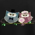 thumbnail image 3 of CafePress - Wedding Owls Art Pajamas - Women's Short Sleeve Print T-Shirt and Pants Dark Cotton Pajama Set, 3 of 7