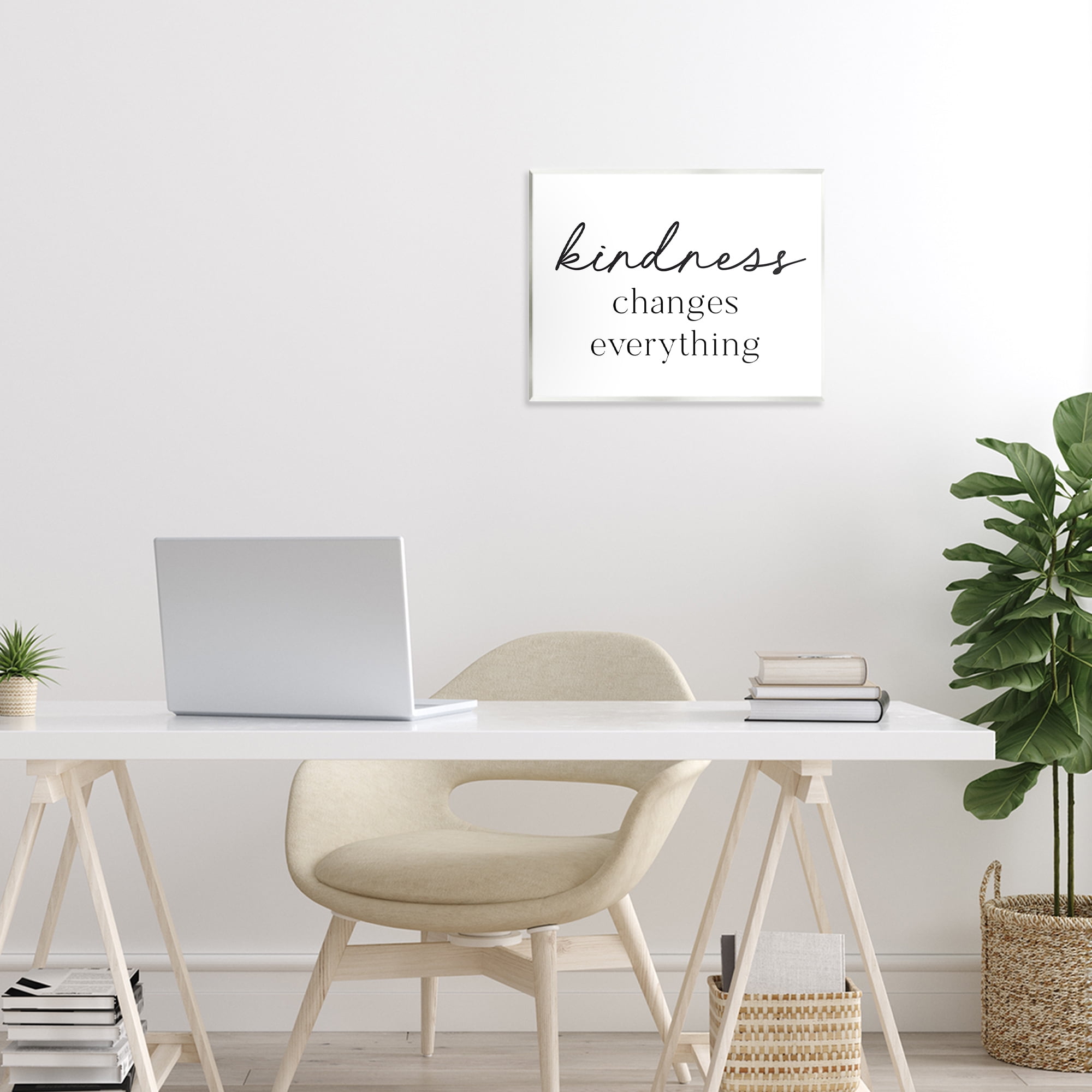 Kindness Changes Everything Wall Plaque Art, design by Lettered and Lined