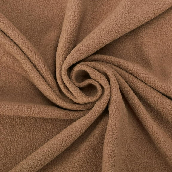 1.1Yard Brown Polar Fleece Fabric 63inch Solid Color Anti-Pill Fabric Patchwork Polyester Plush Fleece Cloth for Sewing Throw Blankets PJ Pants Booties DIY