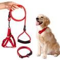 thumbnail image 2 of Correa para perro con asa acolchada, cuerda de nailon para escalada de montaña con collar de arnés, correa resistente de 1,2 m para perros para paseos al aire libre y entrenamiento., 2 of 8
