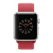 Apple Watch Series 3, 42MM, GPS, Silver Aluminum Case, Red Sport Loop (Non-Retail Packaging)