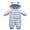 Blue, variant on Baby Clothes Cute Infant Toddler Snowsuit Warm Newborn Boy Girl Winter Coats Hooded Zip Jumpsuit 0-12 Months