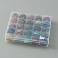 thumbnail image 2 of 25 rolls 25 colors Round Segment Dyed Waxed Polyester Thread String Micro Macrame Cord Twisted Cord Mixed color 0.65mm 6m/roll 1 roll/color, 2 of 8
