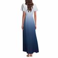 thumbnail image 5 of vigerkar Summer Dress for Women 2025 Elegant Swing Flowy Ruffle V Neck Boho Sun Dresses Trendy Casual Vacation Long Sundresses Navy, L, 5 of 7
