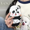 thumbnail image 4 of Funda KeQili para iPhone 12 de 6.1 pulgadas con bonitos dibujos animados de panda con ojos negros, 4 of 9