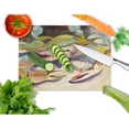 thumbnail image 2 of Carolines Treasures JMK1101LCB Blue Crab Tail Fin Glass Cutting Board Large, 12H x 16W, multicolor, 2 of 2
