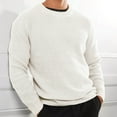 thumbnail image 5 of Ahabrexf Mens Sweaters and Pullovers,Knitwear Round Neck Casual Solid Color Bottoming Shirt, 5 of 6