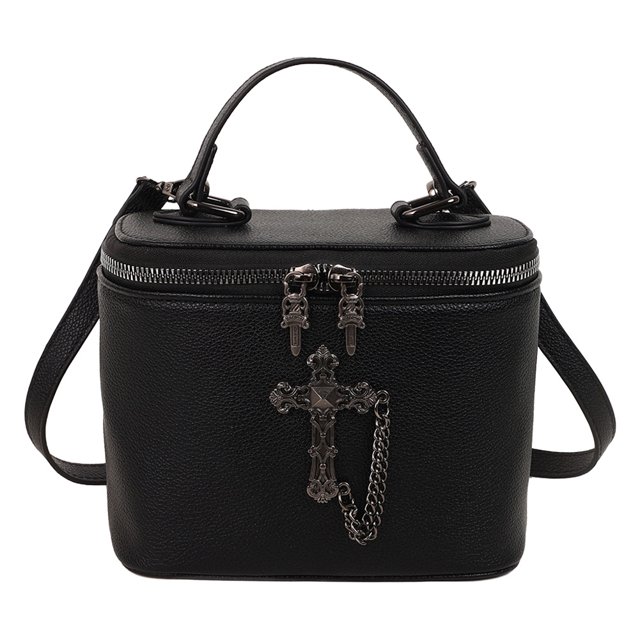 Bolsas Calavera Punk Bolso Cuero PU Pequeño Cruzado para Uso Diario ()