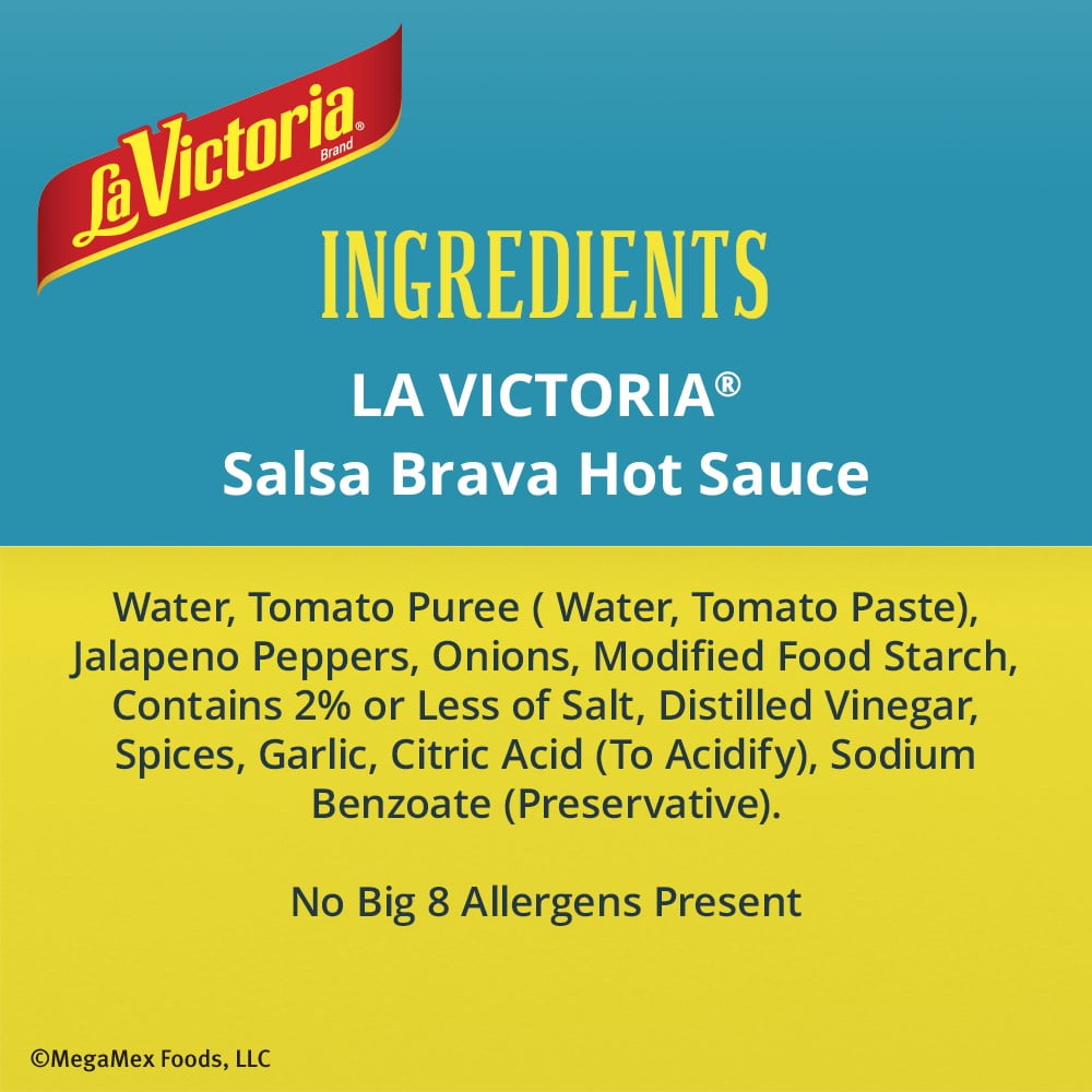 (3 pack) La Victoria Salsa Brava Hot Sauce, 12 Ounce