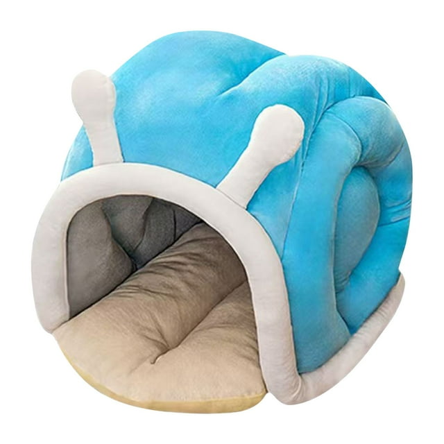 Lit pour Animaux de Compagnie Semi-Fermé Apaisant pour Chats et Petits Animaux, Coussin de Confort Doux et Lavable pour une Utilisation Intérieure et Extérieure
