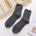 thumbnail image 5 of Cozy Fuzzy Home Socks, Polyester Winter Warm Socks with Elastic Cuff for Sleeping and Lounging (Dark gray, 1pair, One Size), 5 of 10