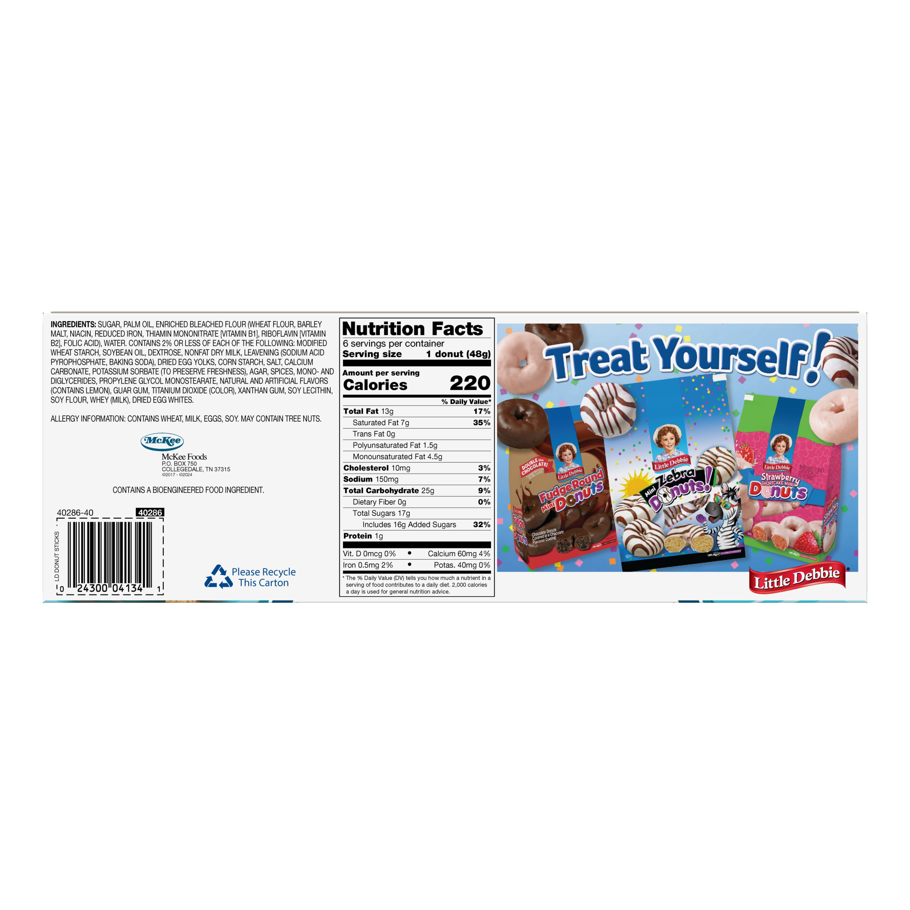 Little Debbie Glazed Donut Sticks, 10.21 oz (6 count)