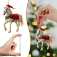thumbnail image 2 of WMGHA Christmas Horse Ornaments for Tree Hanging Decor - 2D Acrylic Flat Pendant Animal Farmhouse Xmas Decor, Country Style Holiday Home Decoration for Equestrian Lovers, 2 of 9