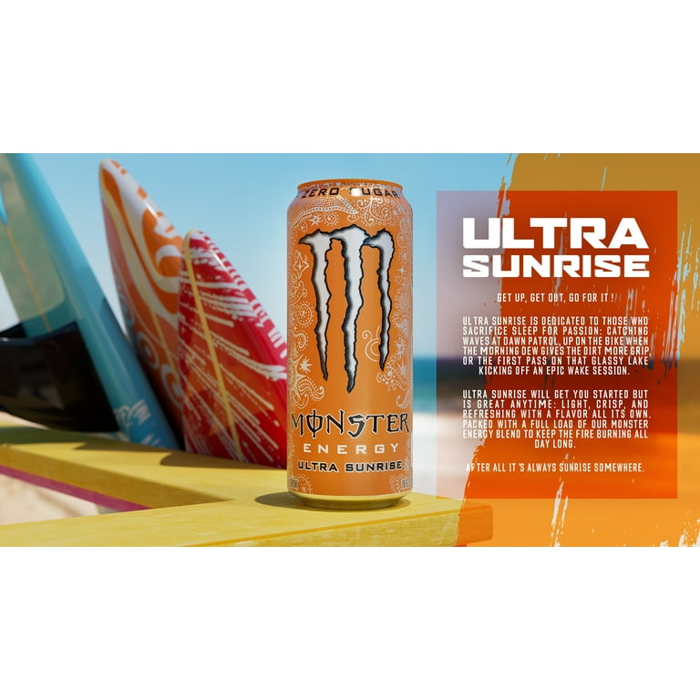 Monster Energy Ultra Sunrise, 16 fl oz, Sugar-Free Energy Drink
