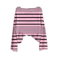thumbnail image 6 of Ltctricy Sweaters for Women Long Sleeve Boat Neck Striped Chunky Knit Pullover Sweater Tops Casual Loose Jumpers(Pink,Medium), 6 of 6
