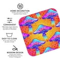 thumbnail image 4 of Disketp Magic Mushrooms Funny Coasters,4 Pcs Leather Coasters With Holder, Perfect Housewarming Hostess Gifts,Protect Furniture From Water Marks Scratch, 4 of 9
