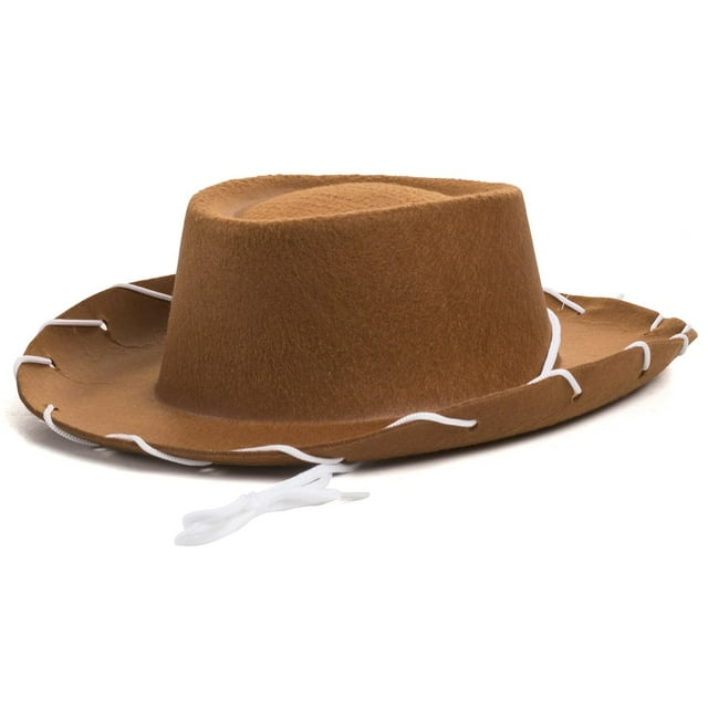 Sombrero vaquero de fieltro marrón para niños, divertidos sombreros de fiesta, pequeños