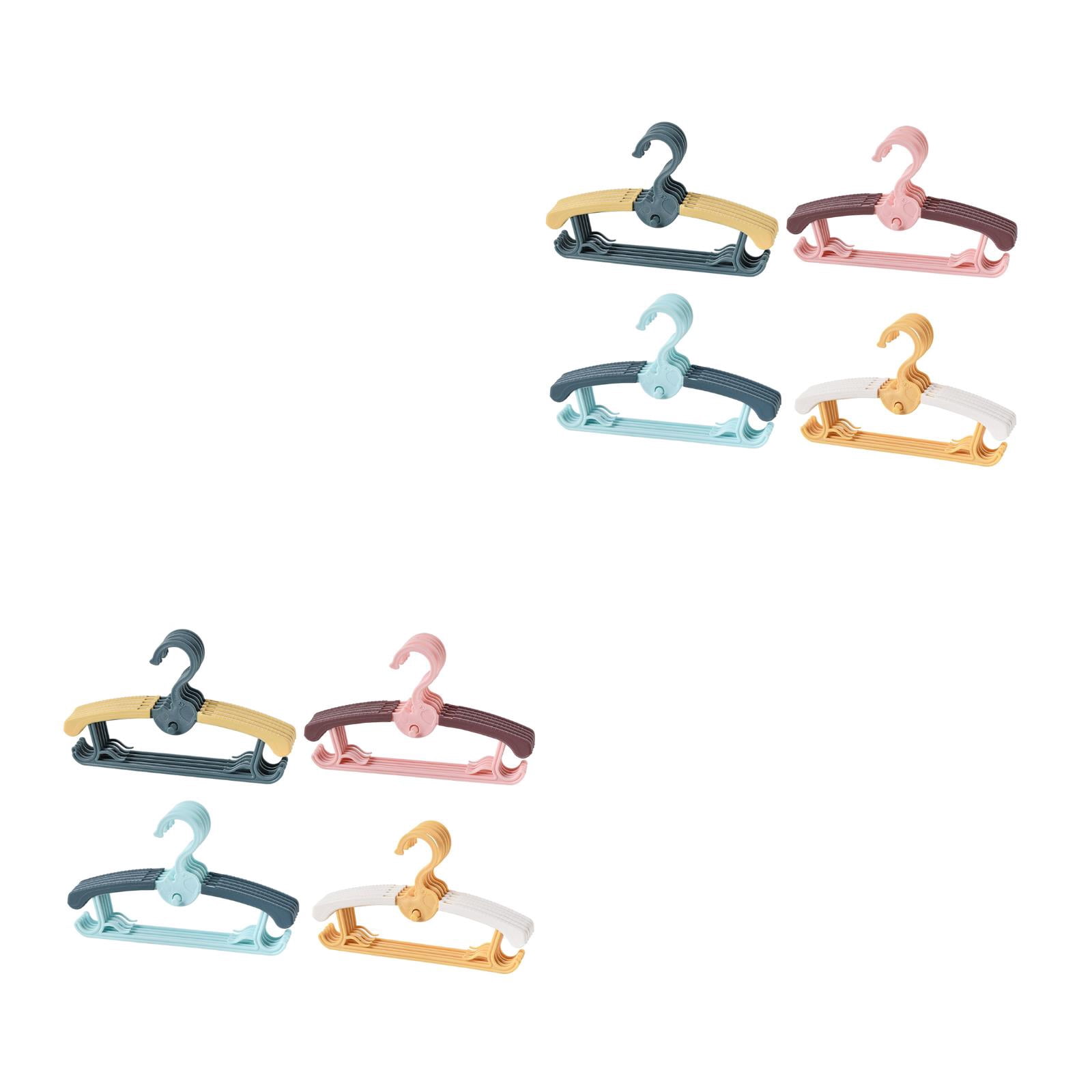 OUNONA 40 pcs Baby Clothes Drying Rack Anti-skid Clothes Hanger Retractable Hanger