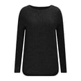 thumbnail image 4 of Olyvenn Womens Long Sleeve Shirt Tunics Tops for Fall Winter Spring, Lightweight Tunic Crew Neck Dressy Sweaters for 2025 Black L, 4 of 8