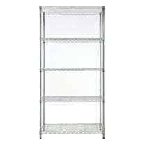 5 tier chrome utility wire shelving unit 14x36x72in