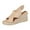 Khaki, variant on Footwear Pose Wedges Hook and Loop Closure Stylish and Comfortable for All Day Wear Women's Platform Wedge Sandals Summer Beach Mules Dress Espadrille Slingback Sandals Open Toe Ankle Strap Sandals