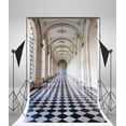 thumbnail image 3 of ABPHOTO 5x7ft Photography Backdrop Church Luxury European Carving Embossment Arch Window Black and White Marble Floor Interior Girl Photo Background Backdrops, 3 of 4