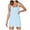 Sky Blue, variant on Fesfesfes Women Dress Slim Fit able Solid Color Square Neck Sleeveless Dress or