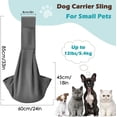 thumbnail image 3 of Pawaboo Small Dog Sling Carrier, Reversible Hands Free Dog Sling Carriers for Small Dogs and Cats, Puppy Slings Carrier with Adjustable Strap Buckle & Safety Harness, Puppy Essentials, Dark Gray, 3 of 7