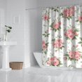 thumbnail image 2 of Pioneer Flower Floral Print Pattern Shower Curtain 72"x84" ,Bathroom Decorative Shower Curtains Set with 12 Hooks,Modern Waterproof Washable Shower Curtain, 2 of 6