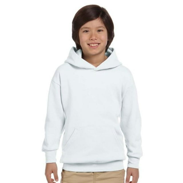 Hanes ComfortBlend EcoSmart Chandail à Capuchon pour Jeunes Blanc