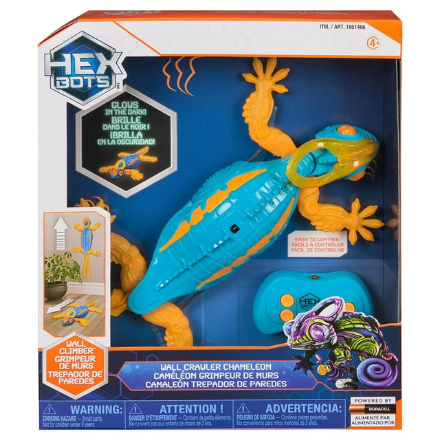 HEX Bots Wall Crawler Chameleon - Orange Body and Blue Shell