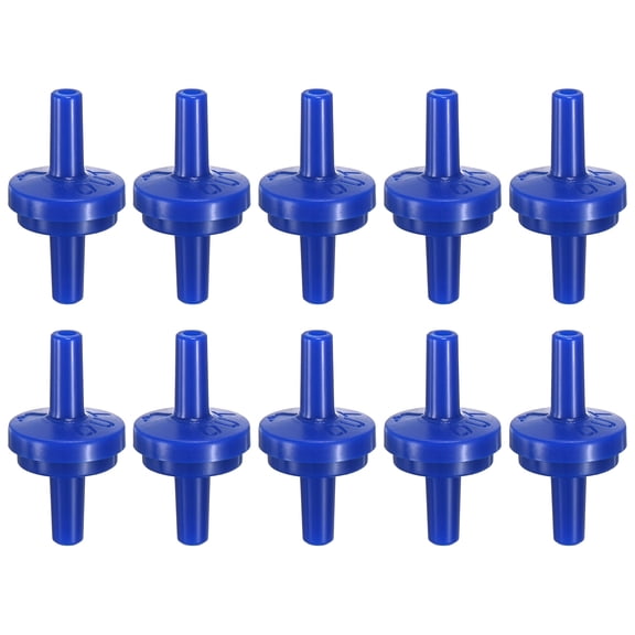 Uxcell 10-Pack Aquarium Air Check Valve, Plastic Air Pump Accessories for 3/16" Fish Tank, Blue