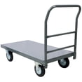 thumbnail image 5 of Platform Truck Industrial Flat Dolly Cart with Wheels - Heavy Duty 24 x 48 Cart - 2000lb Capacity Flatbed Hand TruckSteel Smooth Deck Platform Truck 24 In. x 48 In. 2000 Lb. Capacity, Dark Gray color, 5 of 5