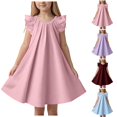 thumbnail image 6 of Tkrady Dress for Girls Spring Summer New Breathable Little Flying Sleeve Cute Princess Dresses, Sizes 2-7 Years, 6 of 6