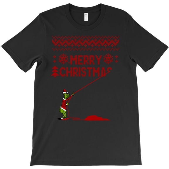 Merry Christmas Funny Green Holiday Grouch Art Graphic - Makes a Great Gift, H22014 T-Shirt, for Men and Women, Up to Size 5XL