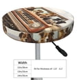 thumbnail image 4 of Round Bar Stool Seat Covers, Dogs Road Trip Adventure Elastic Round Chair Cover Stool Seat Slipcover Bar Stool Cushions Round Pad for 12-14 inch, 4 of 7
