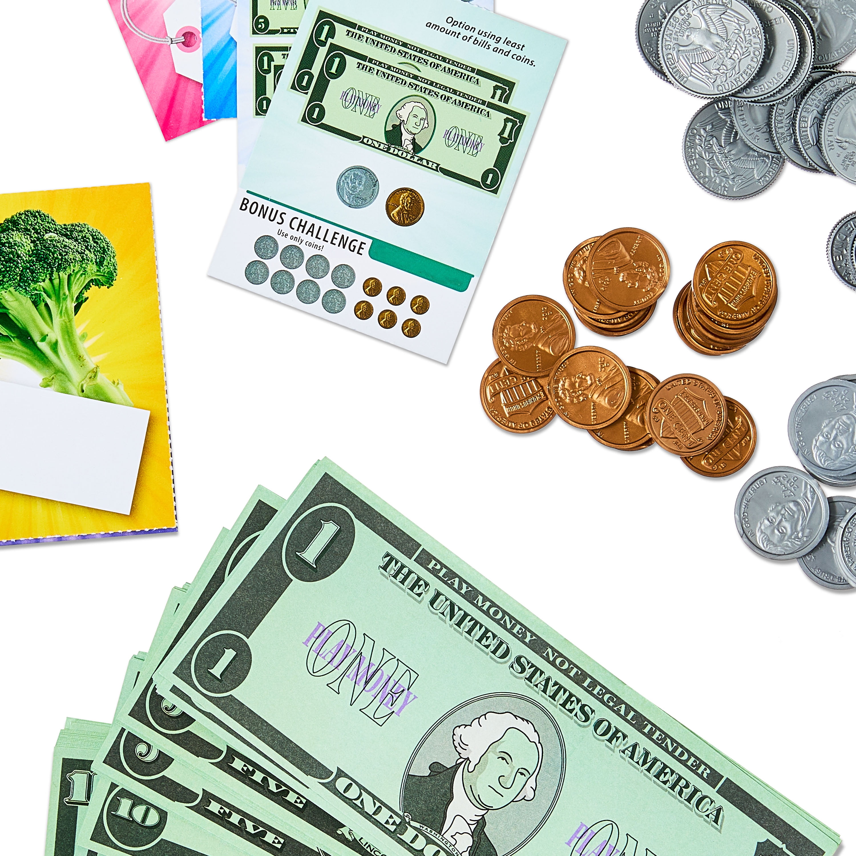 Pen+Gear Play Money Set for Kids for Pretend Play, Learning Math, Dollars & Making Change