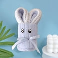 thumbnail image 2 of Cute Bunny Shaped Bath Towel, Colorful Fleece Small Towel, Squares Soft Comfortable Rabbit Shaped Towels, Bathroom Kitchen Cleaner Tool, Useful Easter Decorative Hand Towel for Home Travel, 30x30cm, 2 of 3