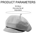 thumbnail image 2 of Gorro de vendedor de periódicos para mujer, sombreros de invierno, sombreros Baker Boy ajustables para damas, boina para mujer, gorro de vendedor de periódicos, gorra francesa, clásico, otoño,, 2 of 6