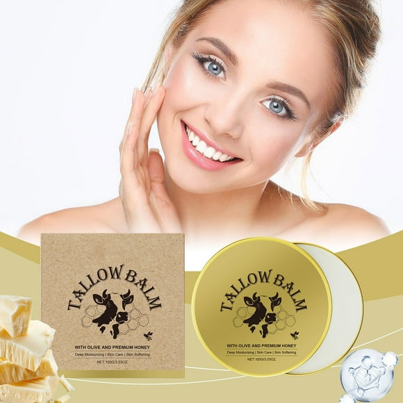 Tallow And Honeys Cream Tallow Face Moisturizer-Tallow Balm Organics Beef Tallow Balm For Face Moisturizer Grass Fed For Face And Body 100g