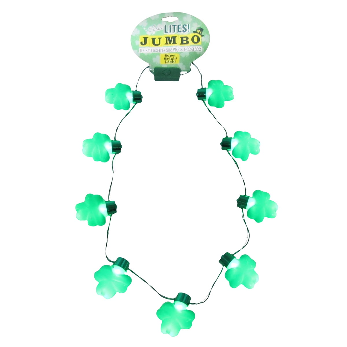 Details about   St Patrick's Day Kiss Me Shamrock LED Bulb Necklace Glowing Clover Party Novelty 